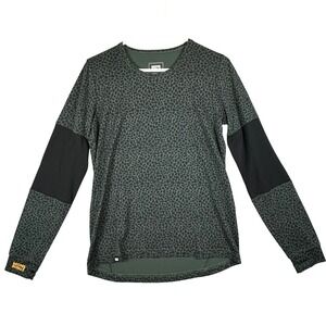 Mons Royale Merino Wool Lightweight Long Sleeve Top Women's Size L Animal Print